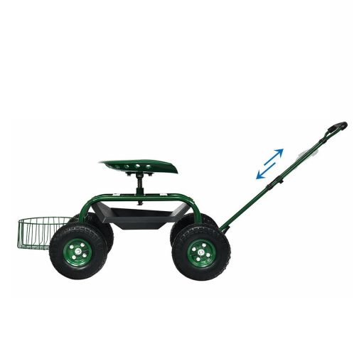 Rotační zahradní vozík se sedadlem