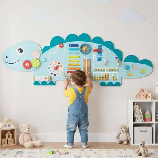 Interaktivní tabule pro děti modrá dinosaurus