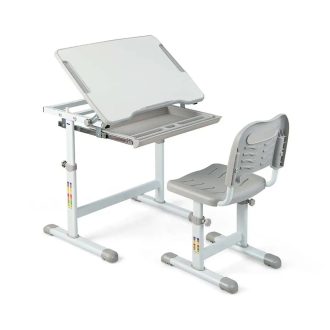 Dětský psací stůl se židlí s nastavitelnou výškou