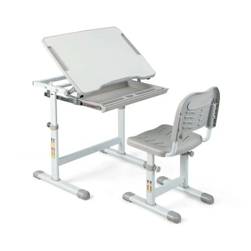 Dětský psací stůl se židlí s nastavitelnou výškou