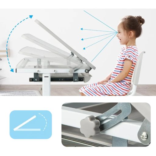 Dětský psací stůl se židlí s nastavitelnou výškou