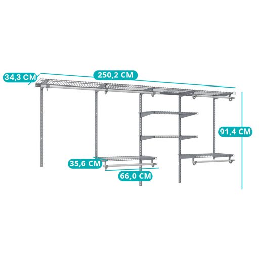 Systém úložného prostoru do skříně