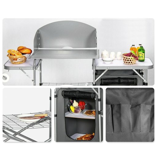 Skládací kempingový stůl s úložným prostorem