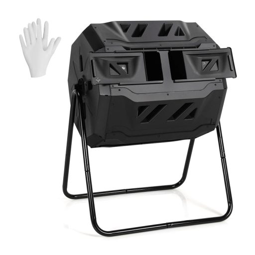 160 litrový dvoukomorový otočný kompostér