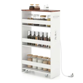 Úložný vozík s 4 patry a nabíjecí stanicí