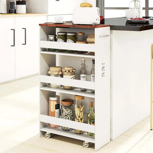 Úložný vozík s 4 patry a nabíjecí stanicí