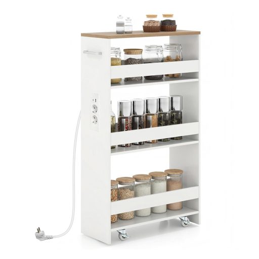 Úložný vozík s 4 patry a nabíjecí stanicí