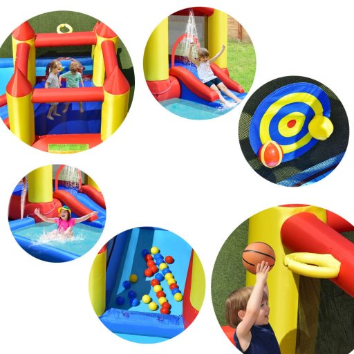 Hrad ve tvaru nafukovacího vodního parku