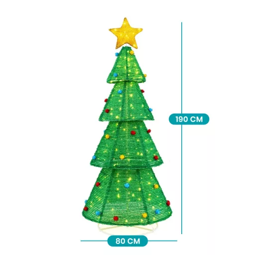 Venkovní dekorativní borovice 200LED 190cm