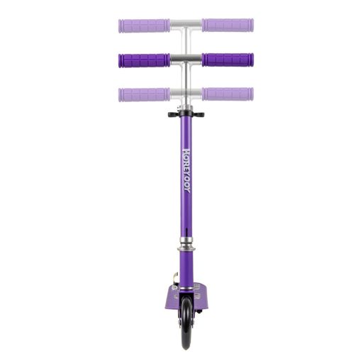 Skládací dětská hliníková koloběžka s LED osvětlením kol, fialová
