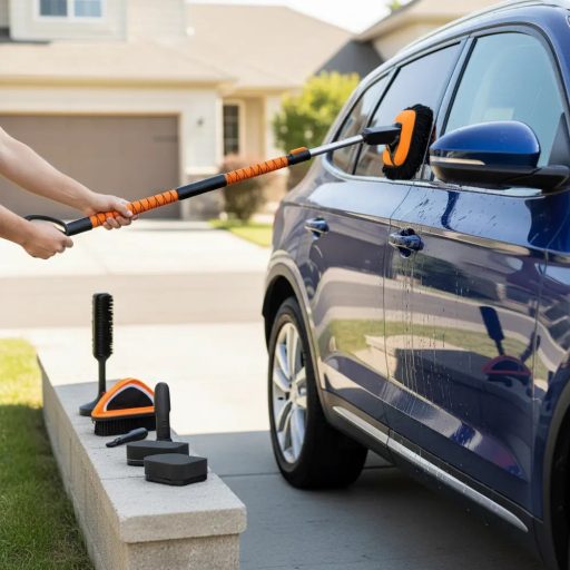 Sada teleskopických kartáčů pro čištění auta