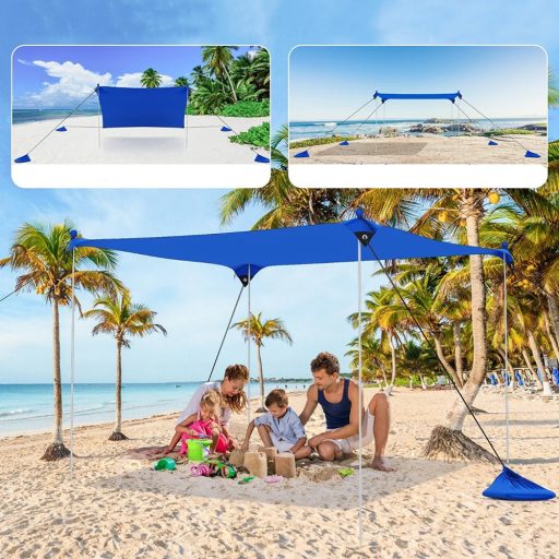 Přenosná sluneční ochrana se 4 pytli s pískem 2,3x2x2 m UV50+