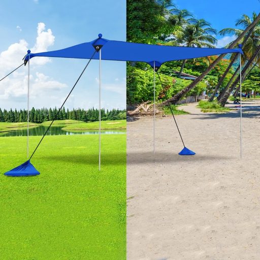 Přenosná sluneční ochrana se 4 pytli s pískem 2,3x2x2 m UV50+