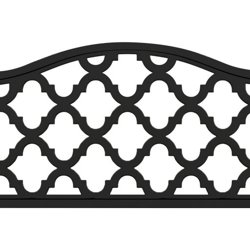 Zahradní lavička s dekorativním mřížkováním