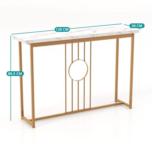 Moderní předsíňový stolek s mramorovým vzhledem