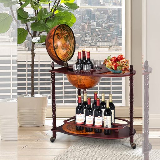 Kulatý barový regál na víno