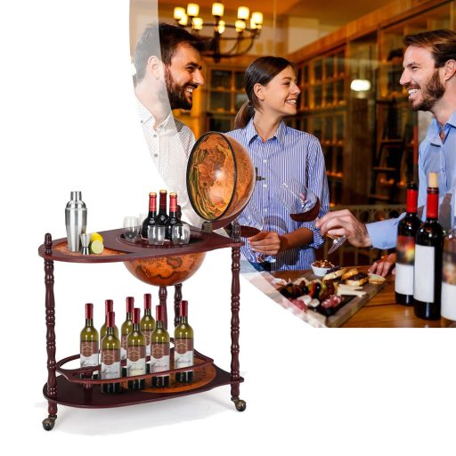 Kulatý barový regál na víno