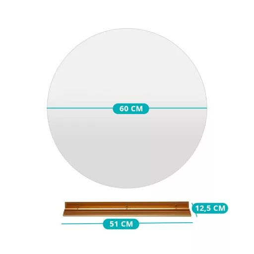 Zrcadlo do koupelny LED 60 cm