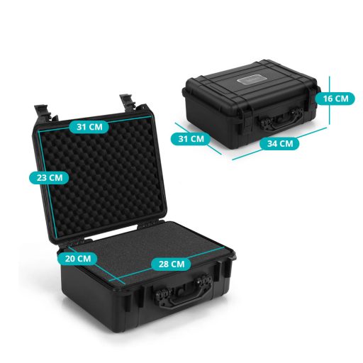 Vodotěsný kufr s řezatelnou pěnou