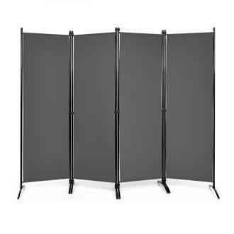 4-panelový paraván 173 cm šedý
