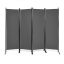 4-panelový paraván 173 cm šedý