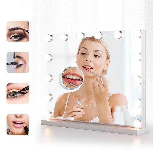 Stolní kosmetické zrcadlo s LED osvětlením