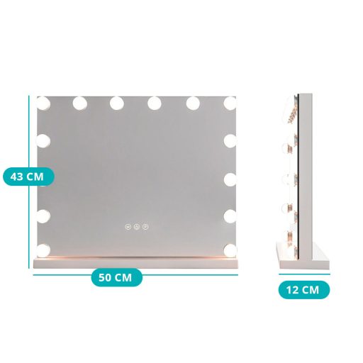 Stolní kosmetické zrcadlo s LED osvětlením