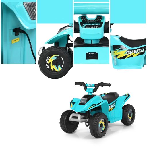 Dětská čtyřkolka na baterie 6V, modrá