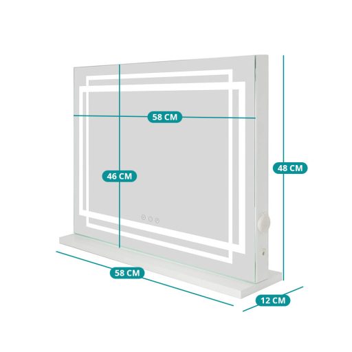 LED kosmetické zrcadlo 58 x 12 x 48 cm