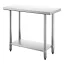 Nerezový stůl s policí