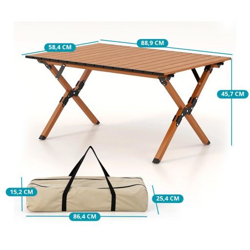 Hliníkový skládací kempingový stůl s taškou
