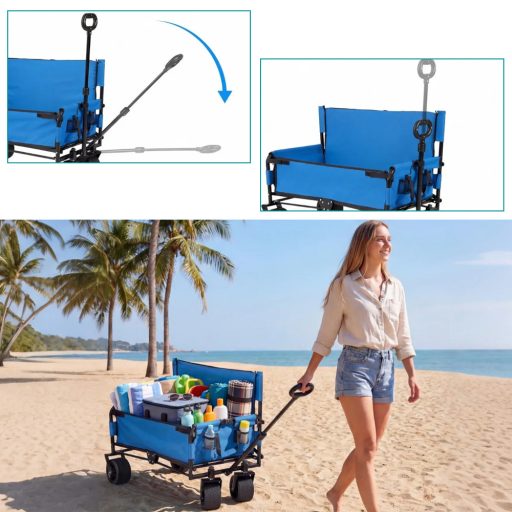 Skládací plážový vozík / lavice 2 v 1