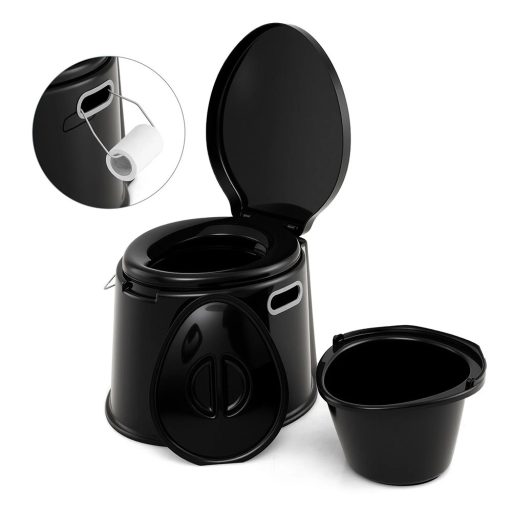 Přenosné WC Černé