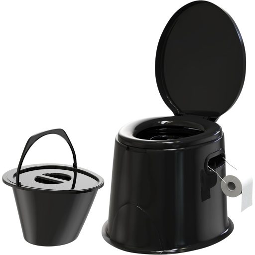 Přenosné WC Černé