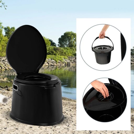 Přenosné WC Černé