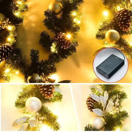 Vánoční girlanda, 50 teplých LED světel 2,7 m