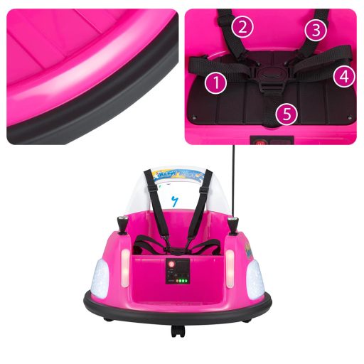 Dětský autodráha 12V, růžová