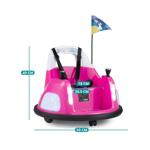 Dětský autodráha 12V, růžová