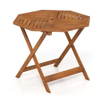 Osmiboký dřevěný malý stolek