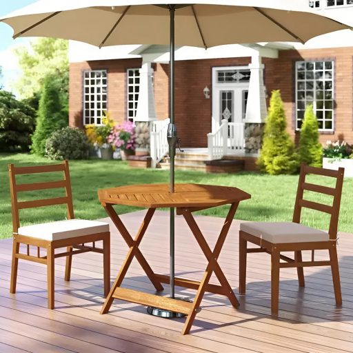 Osmiboký dřevěný malý stolek