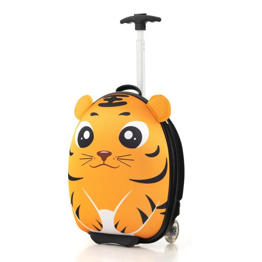 Sada kufříku a batohu pro děti na kolečkách, oranžová