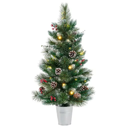 Ozdobený umělý vánoční stromeček s 20 teplými LED světly, 90 cm