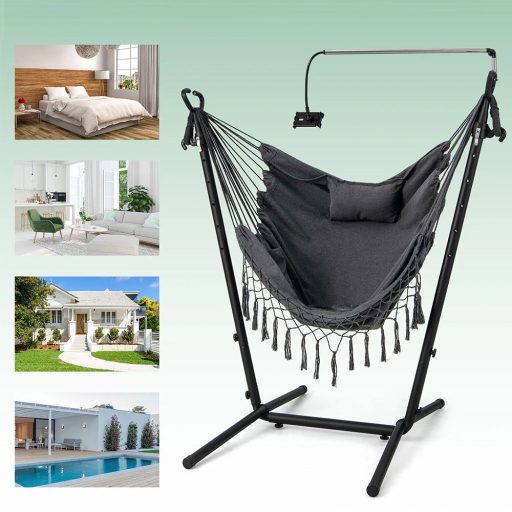 Nastavitelná výška závěsného křesla s držákem na telefon