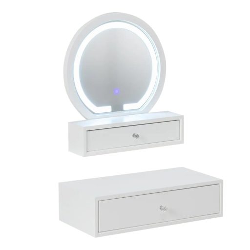 Toaletní zrcadlo na stůl se 2 zásuvkami