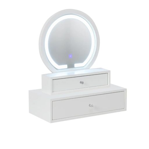 Toaletní zrcadlo na stůl se 2 zásuvkami