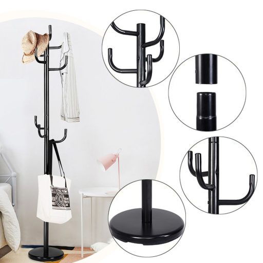 Nástěnný věšák na kabáty s 8 háčky