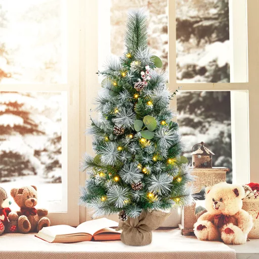 Mini Vánoční Stromek s Teplými LED Světly, 90cm