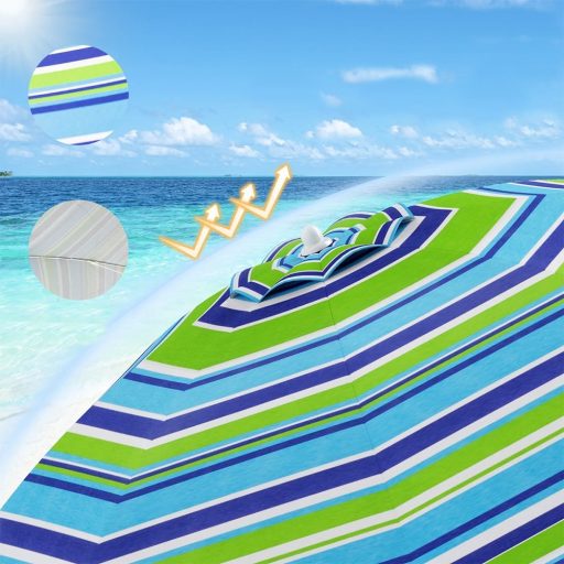 Polohovatelný plážový slunečník 198 cm modrý