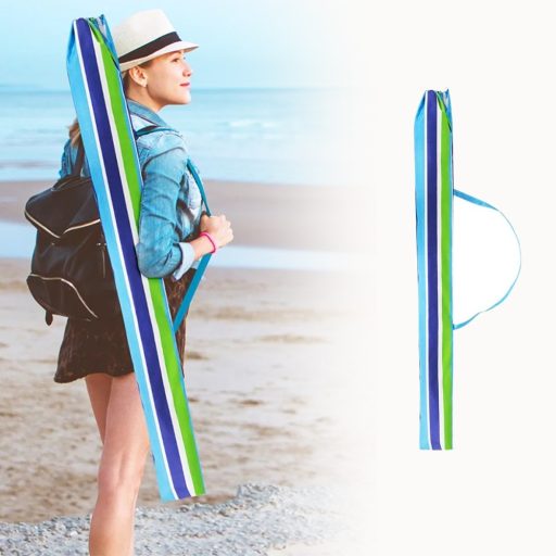 Polohovatelný plážový slunečník 198 cm modrý