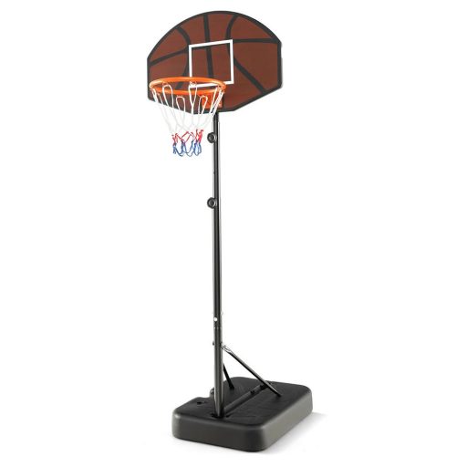 Nastavitelný dětský basketbalový koš hnědý